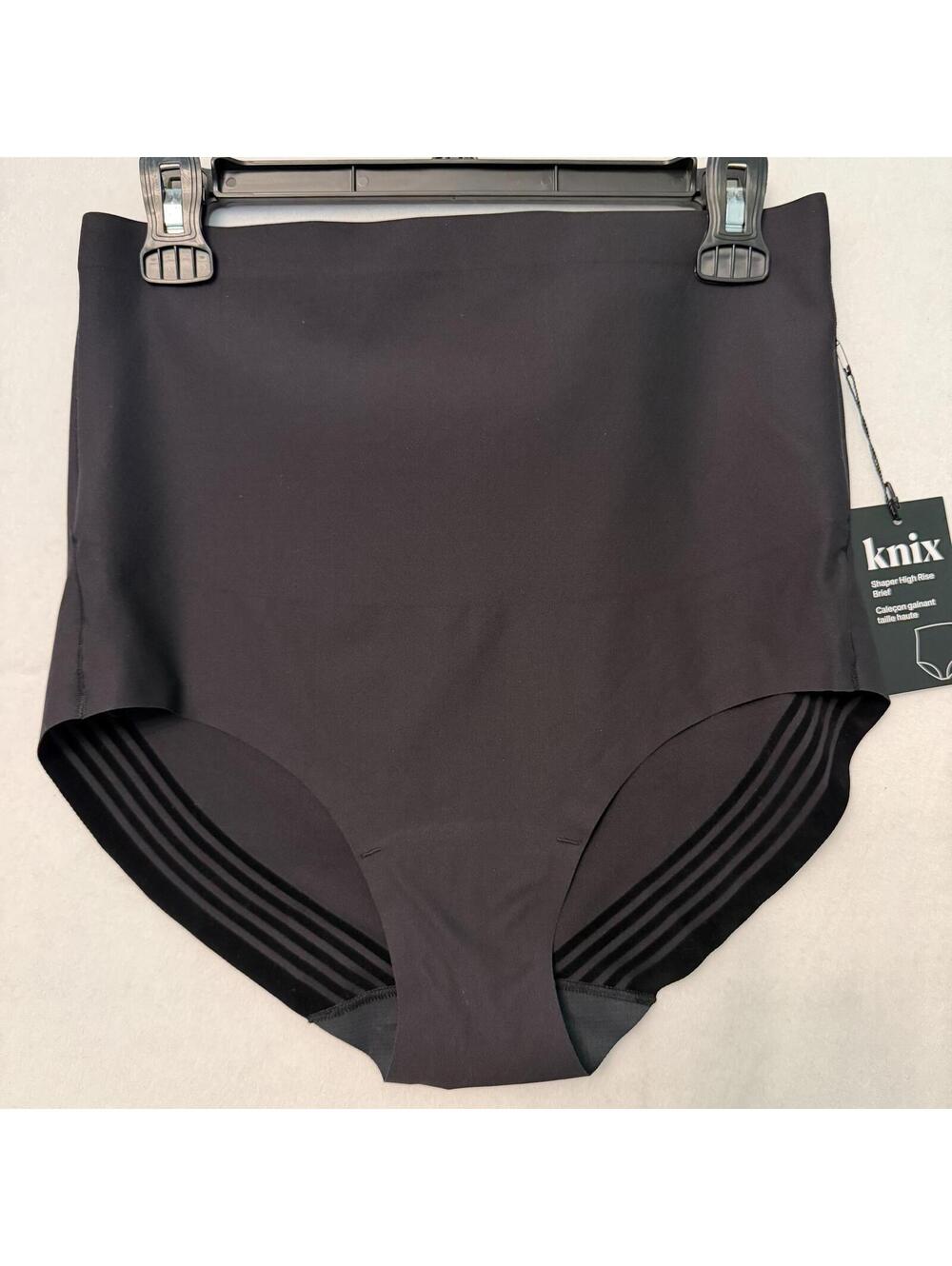 KNIX Women's High Rise Shaper Brief Size XL Black NWT